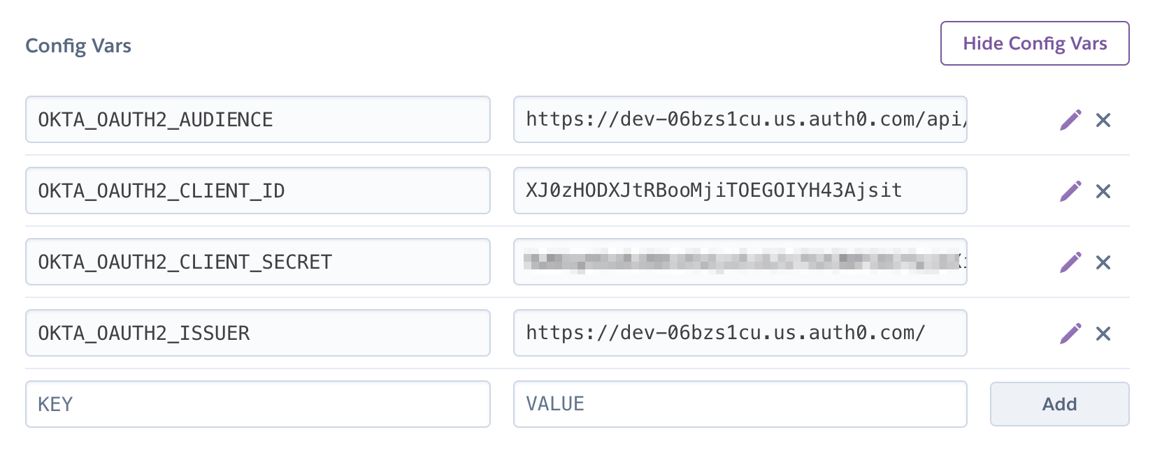 Heroku environment variables